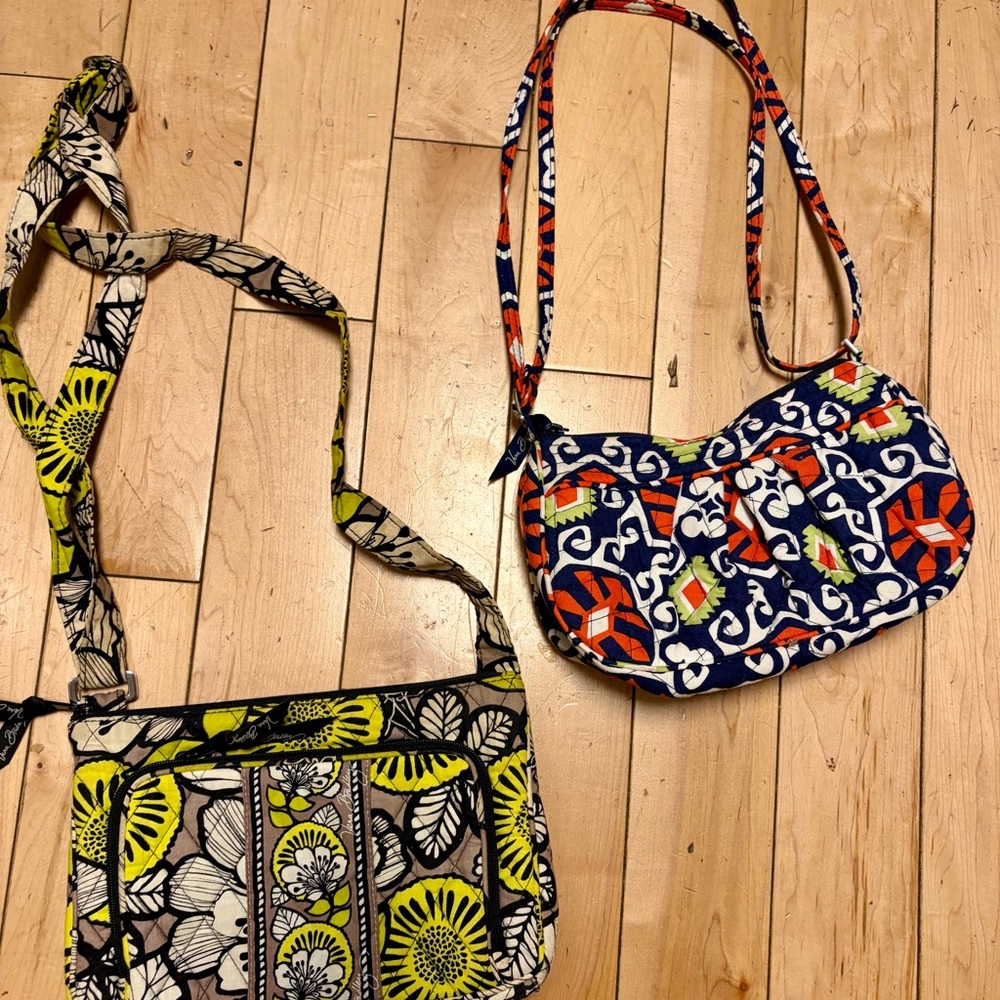 Two Vera Bradley Quilted Crossbody Bags